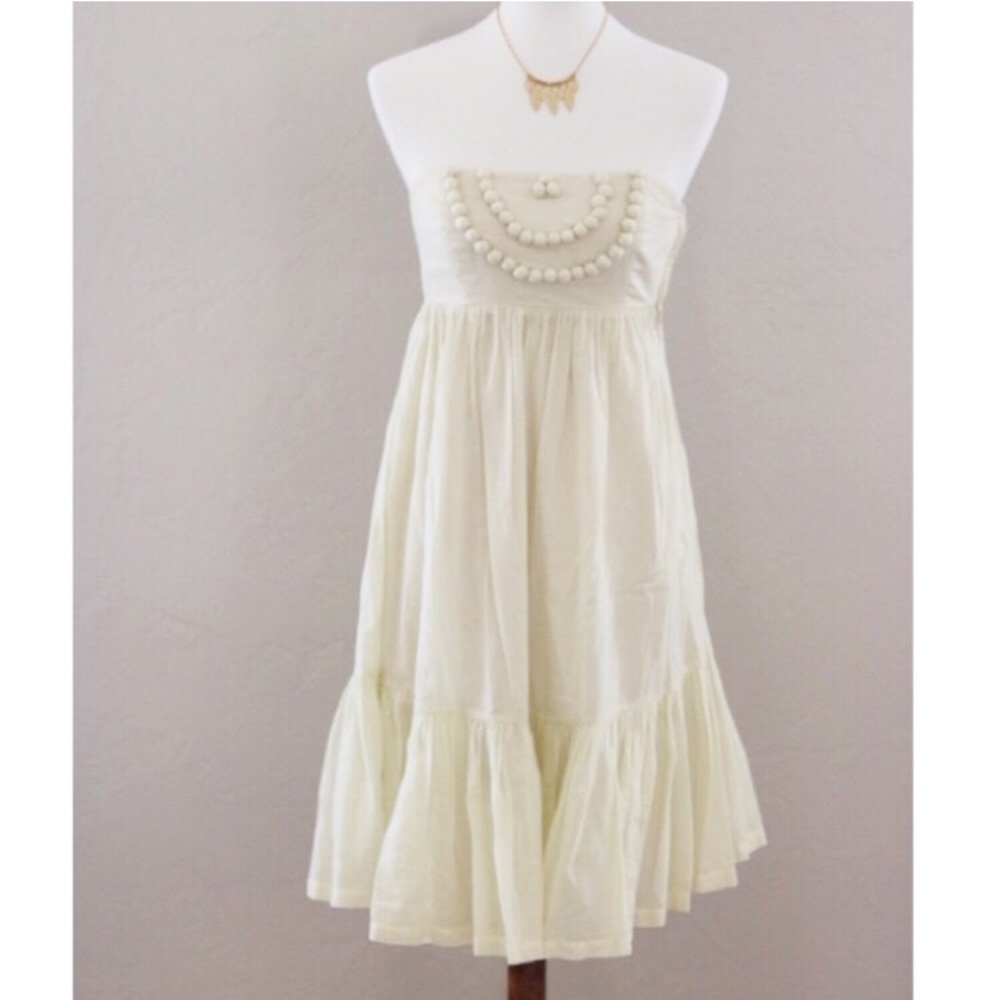 Ivory Strapless Dress